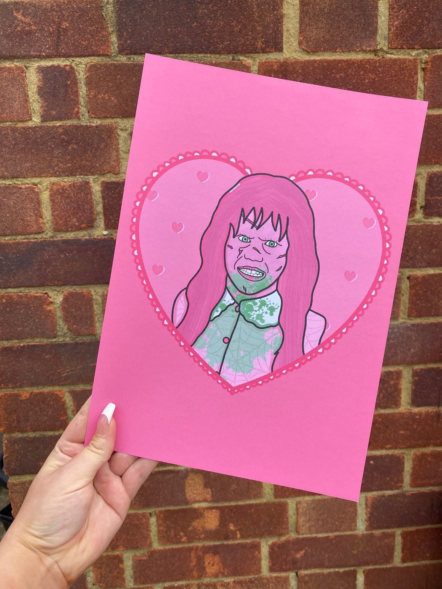 Possessed Girl Inspired Print, Horror Heart, Halloween Decor, Horror Gift, Horror Decor, Horror Print, Spooky Decor, Spooky Art