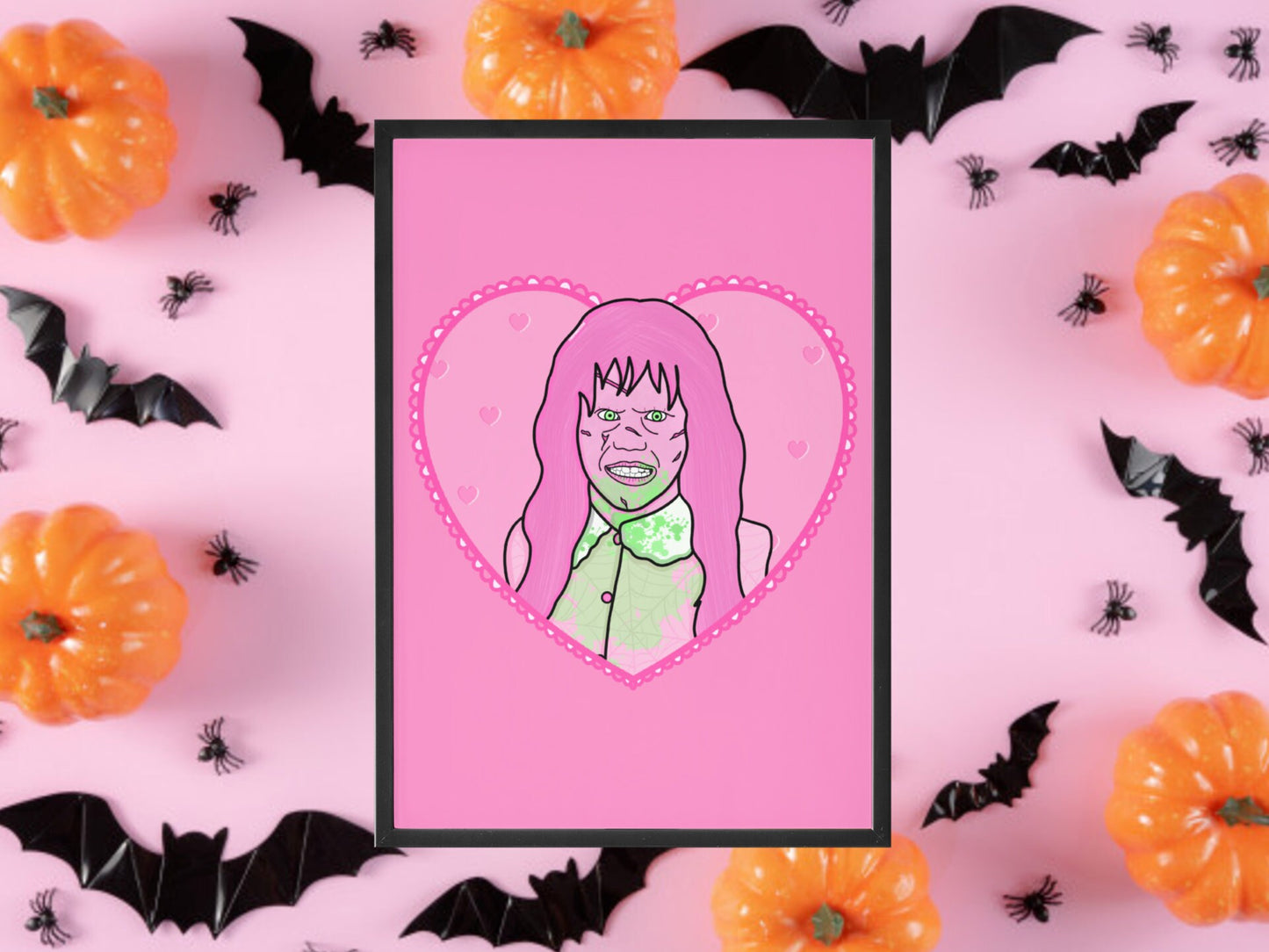 Possessed Girl Inspired Print, Horror Heart, Halloween Decor, Horror Gift, Horror Decor, Horror Print, Spooky Decor, Spooky Art