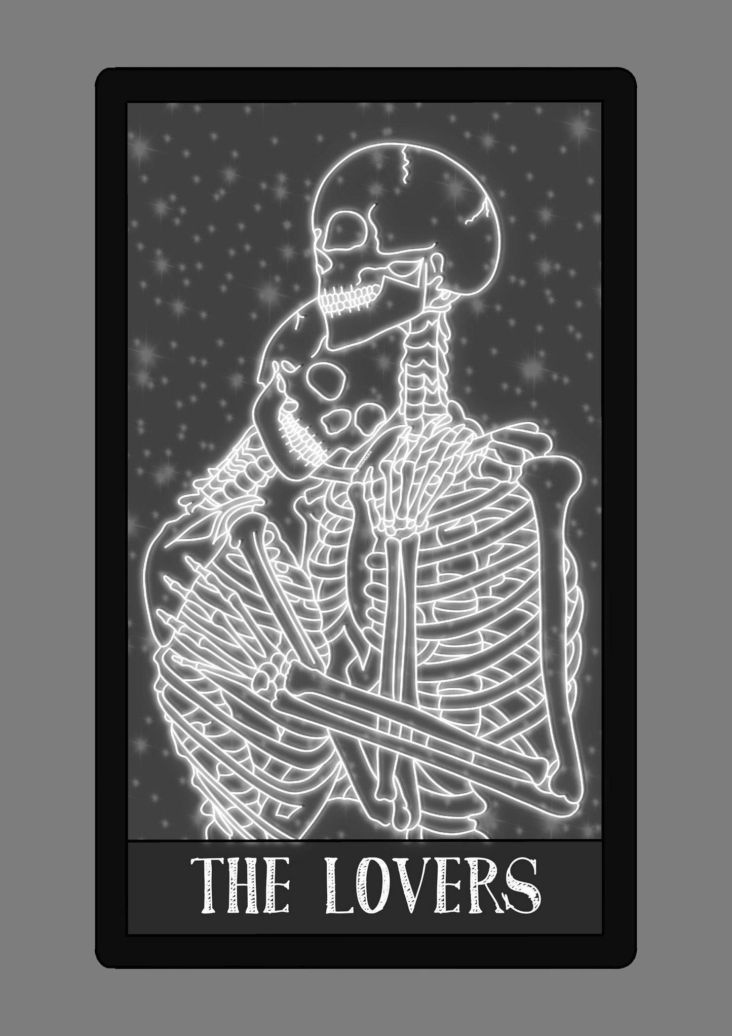 The Lovers Tarot Card Inspired Print, Halloween Decor, Horror Gift, Horror Decor, Horror Print, Spooky Decor, Spooky Art