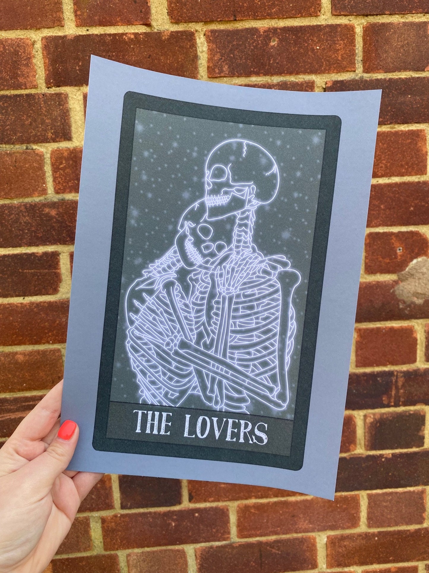 The Lovers Tarot Card Inspired Print, Halloween Decor, Horror Gift, Horror Decor, Horror Print, Spooky Decor, Spooky Art
