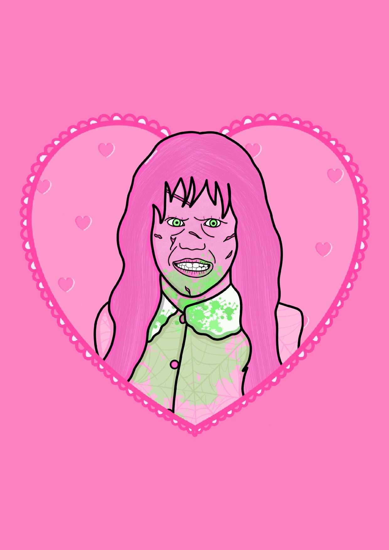 Possessed Girl Inspired Print, Horror Heart, Halloween Decor, Horror Gift, Horror Decor, Horror Print, Spooky Decor, Spooky Art