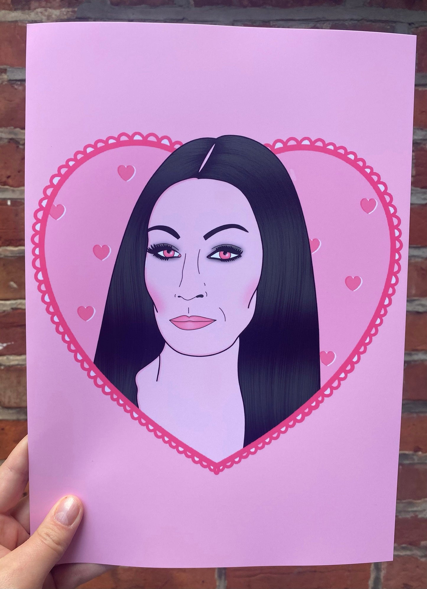 Morticia Addams The Addams Family Inspired Print, Halloween Decor, Horror Gift, Horror Decor, Horror Print, Spooky Decor, Spooky Art