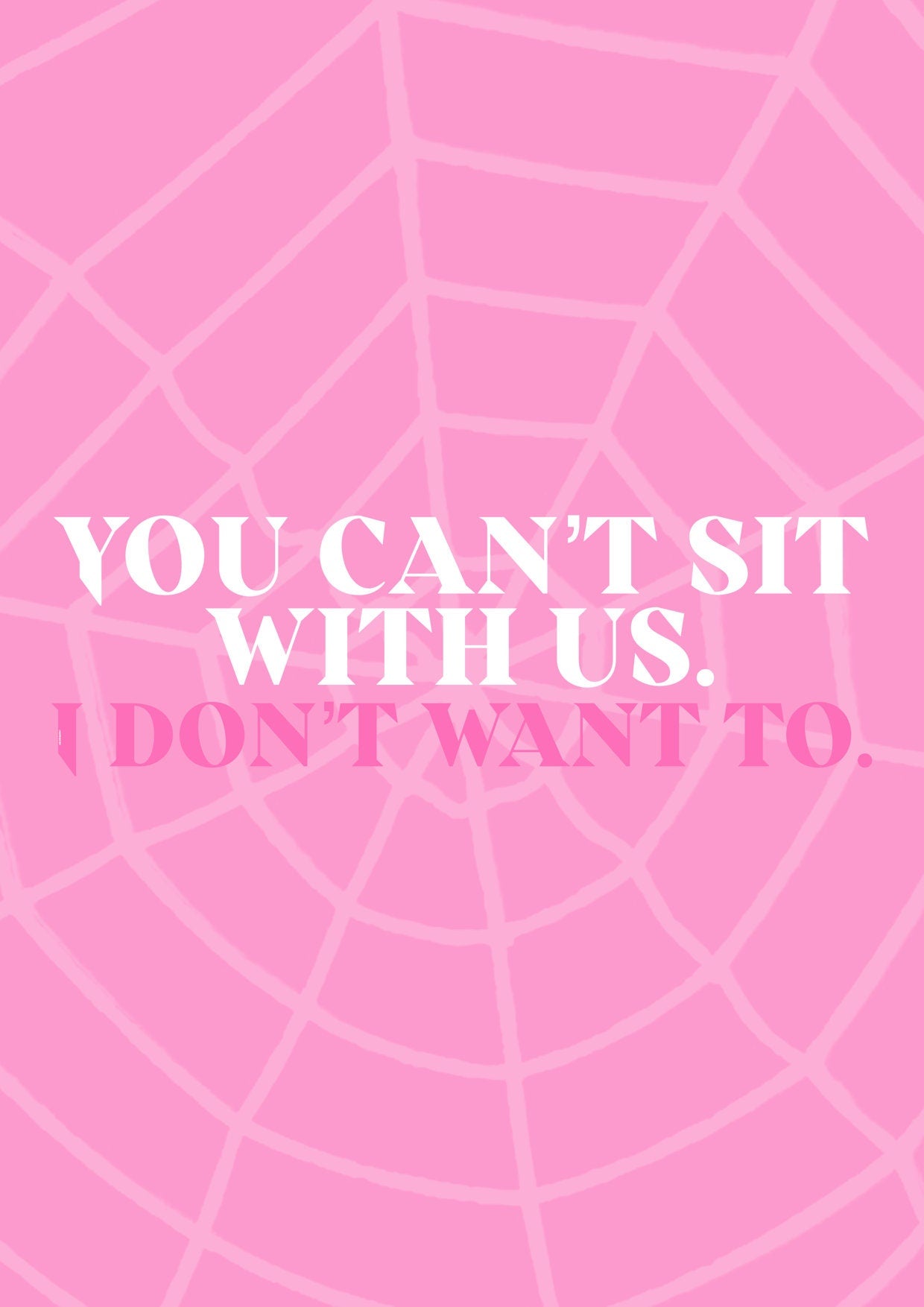 You Can't Sit With Us, Mean Girls Inspired Print, Halloween Decor, Horror Gift, Horror Decor, Horror Print, Spooky Decor, Spooky Art