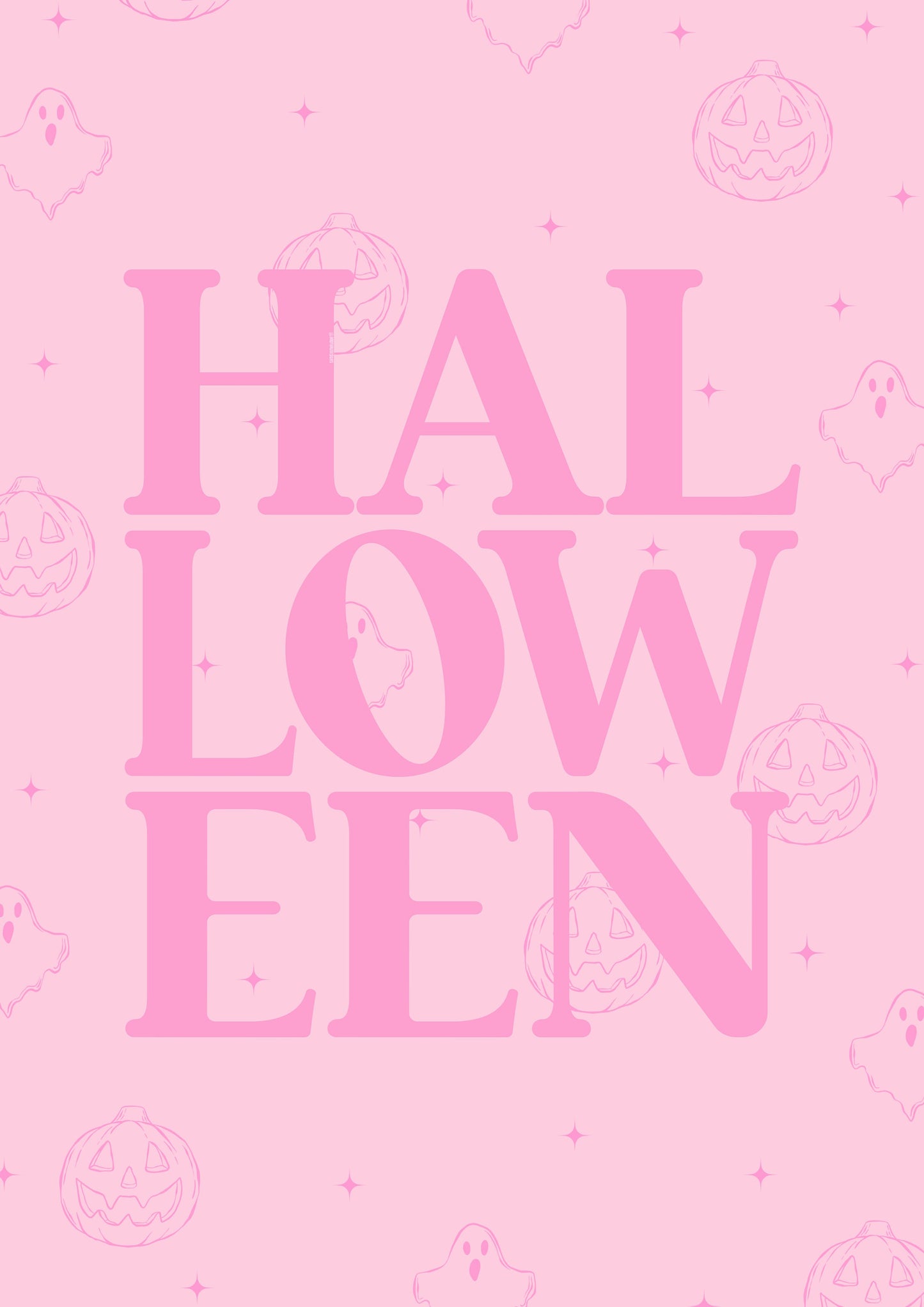 Pink Halloween Typography, Halloween Decor, Horror Gift, Horror Decor, Horror Print, Spooky Decor, Spooky Art, Pink Halloween