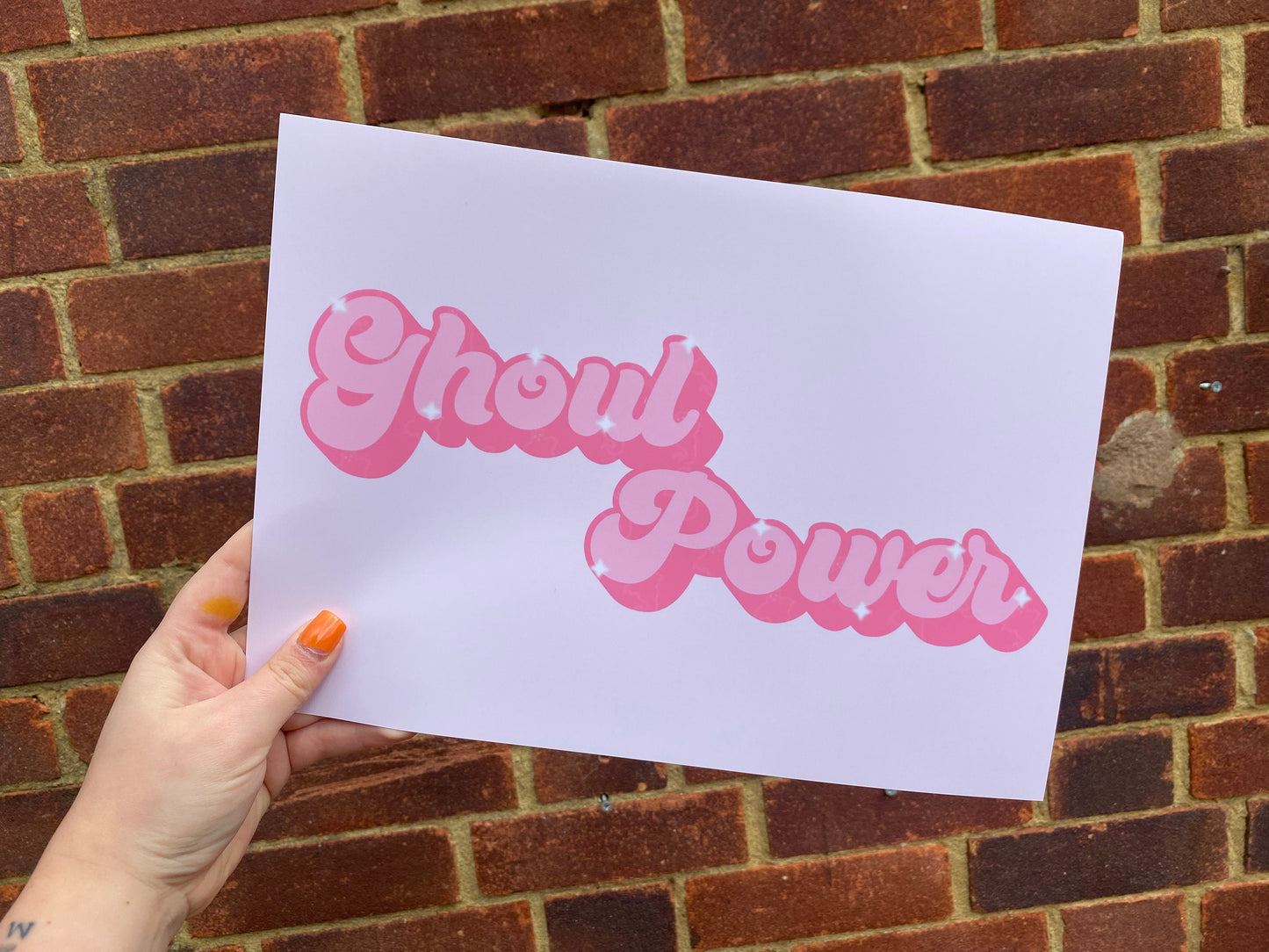 Pink Ghoul Power Print, Halloween Decor, Horror Gift, Horror Decor, Horror Print, Spooky Decor, Spooky Art, Pink Halloween, Pink Doll