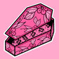 Pink Coffin Print, Halloween Decor, Horror Gift, Horror Decor, Horror Print, Spooky Decor, Spooky Art