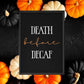 Death Before Decaf, Coffee Inspired Print, Halloween Decor, Horror Gift, Horror Decor, Horror Print, Spooky Decor, Spooky Art
