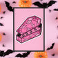 Pink Coffin Print, Halloween Decor, Horror Gift, Horror Decor, Horror Print, Spooky Decor, Spooky Art