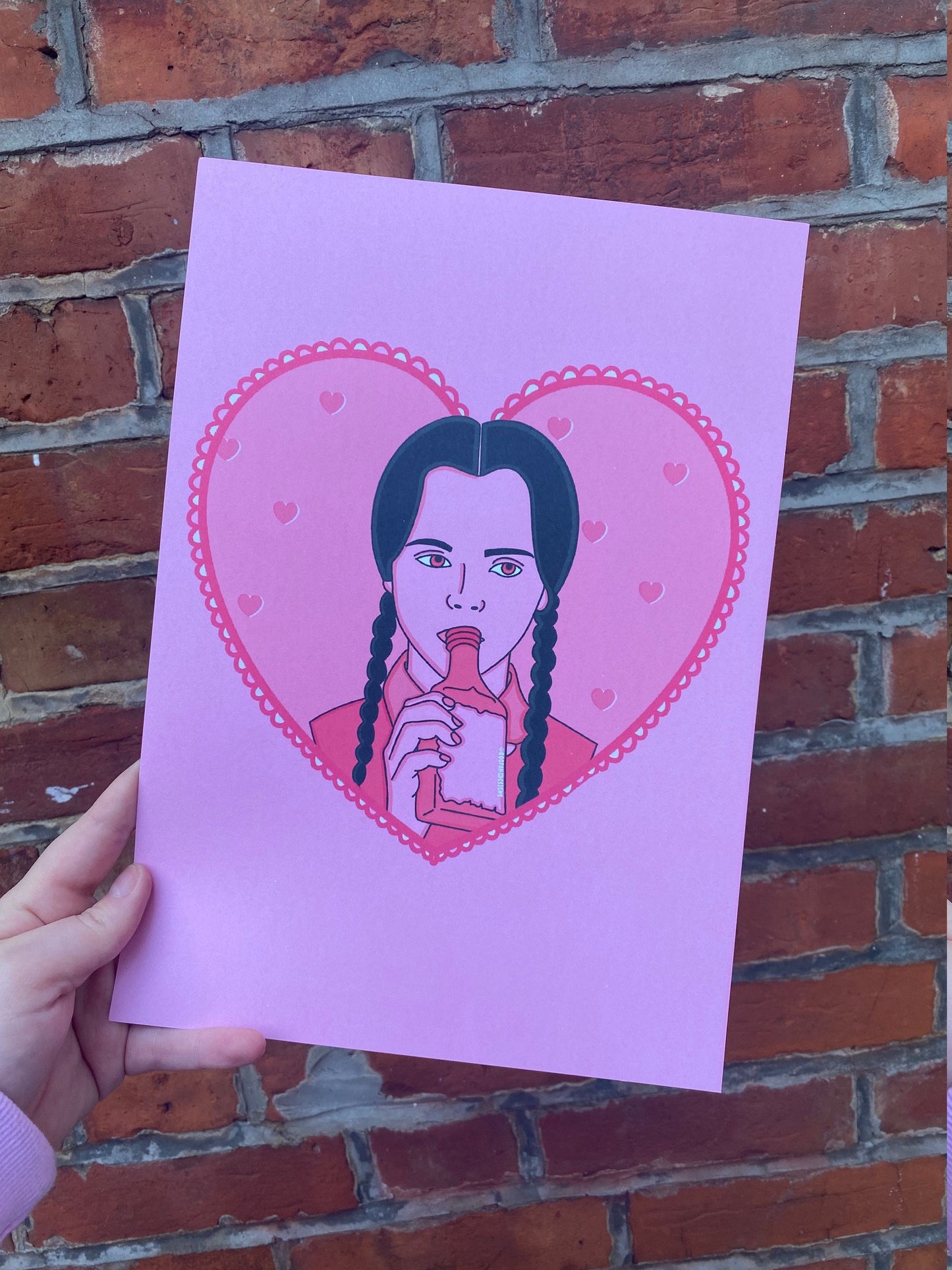 Wednesday Addams The Addams Family Inspired Print, Halloween Decor, Horror Gift, Horror Decor, Horror Print, Spooky Decor, Spooky Art