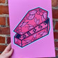 Pink Coffin Print, Halloween Decor, Horror Gift, Horror Decor, Horror Print, Spooky Decor, Spooky Art