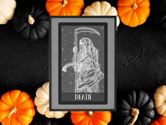 Death Tarot Card Inspired Print, Halloween Decor, Horror Gift, Horror Decor, Horror Print, Spooky Decor, Spooky Art