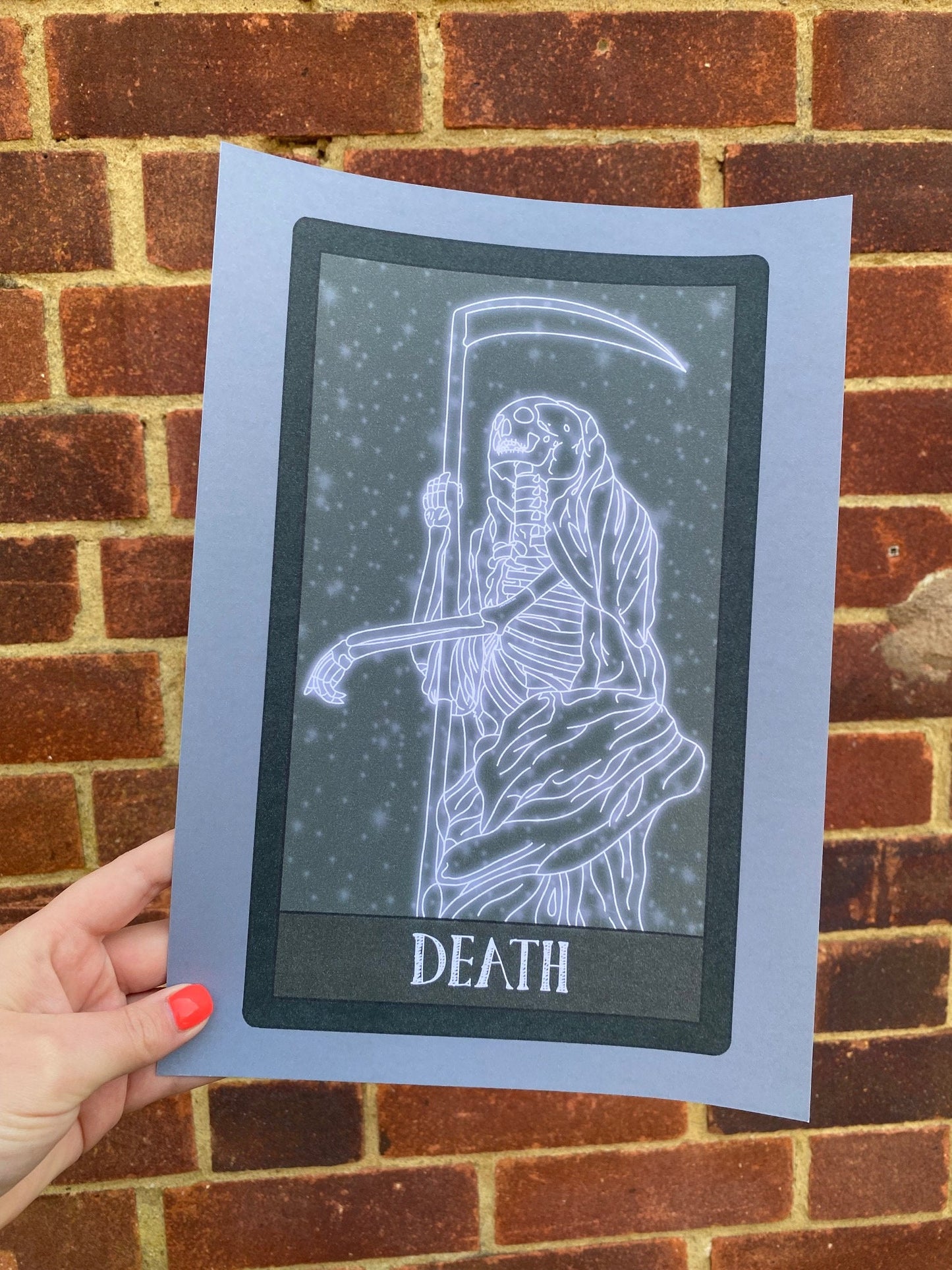 Death Tarot Card Inspired Print, Halloween Decor, Horror Gift, Horror Decor, Horror Print, Spooky Decor, Spooky Art