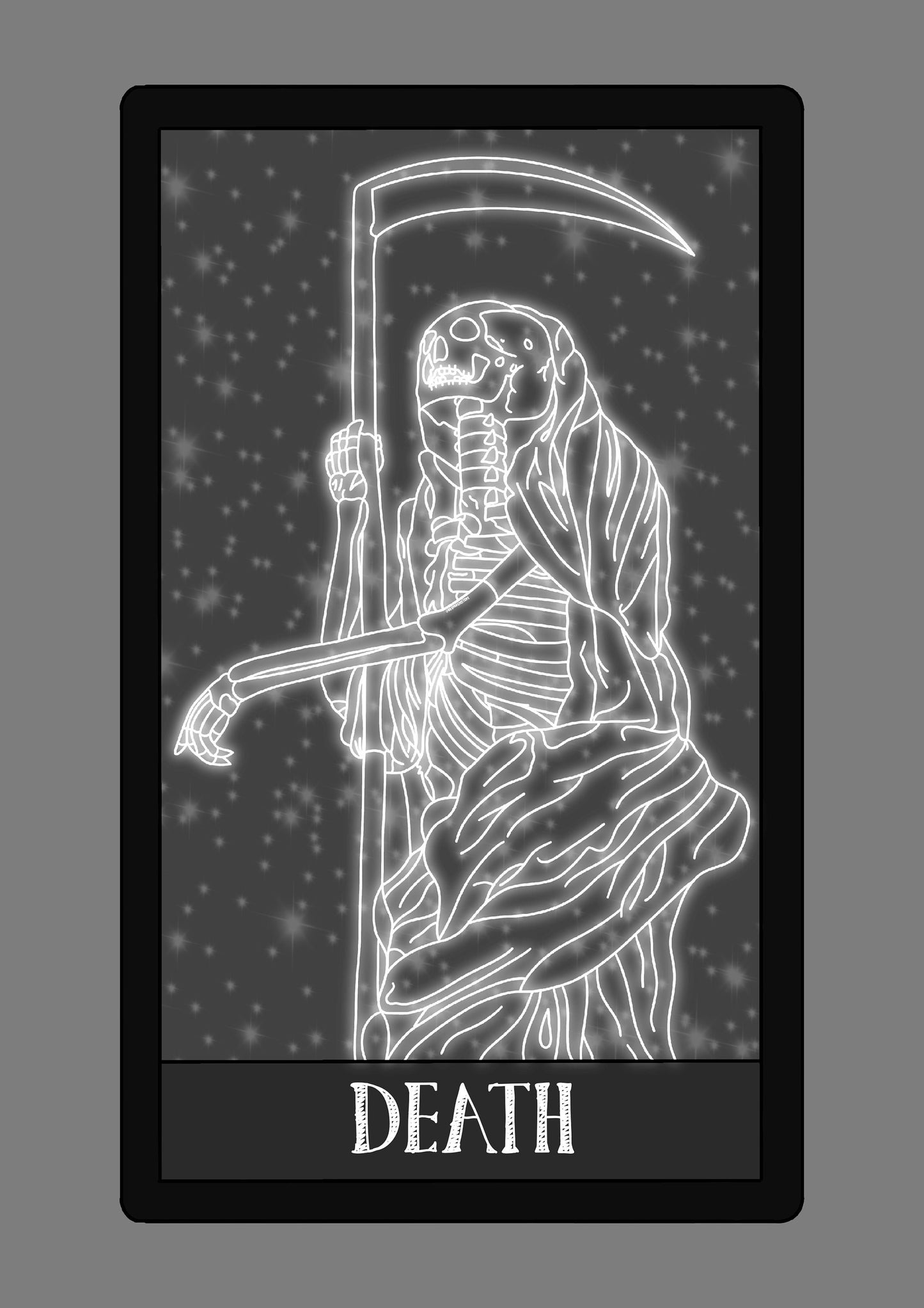 Death Tarot Card Inspired Print, Halloween Decor, Horror Gift, Horror Decor, Horror Print, Spooky Decor, Spooky Art