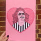 Beetlejuice Inspired Print, Horror Heart, Horror Gift, Horror Decor, Horror Print, Spooky Decor, Spooky Art, Ghost, Tim Burton