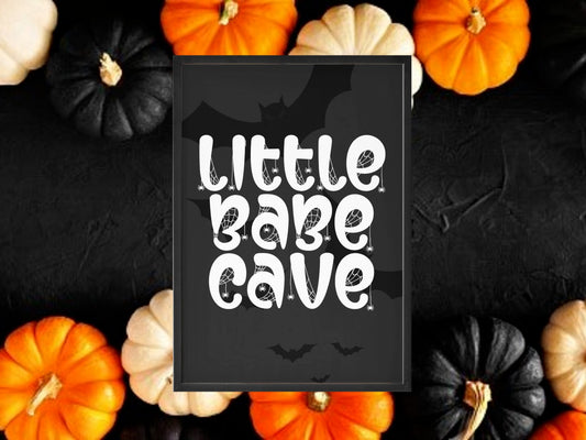 Little Babe Cave Print, Halloween Decor, Horror Gift, Horror Decor, Horror Print, Spooky Decor, Spooky Art, Baby Goth, Goth Nursery