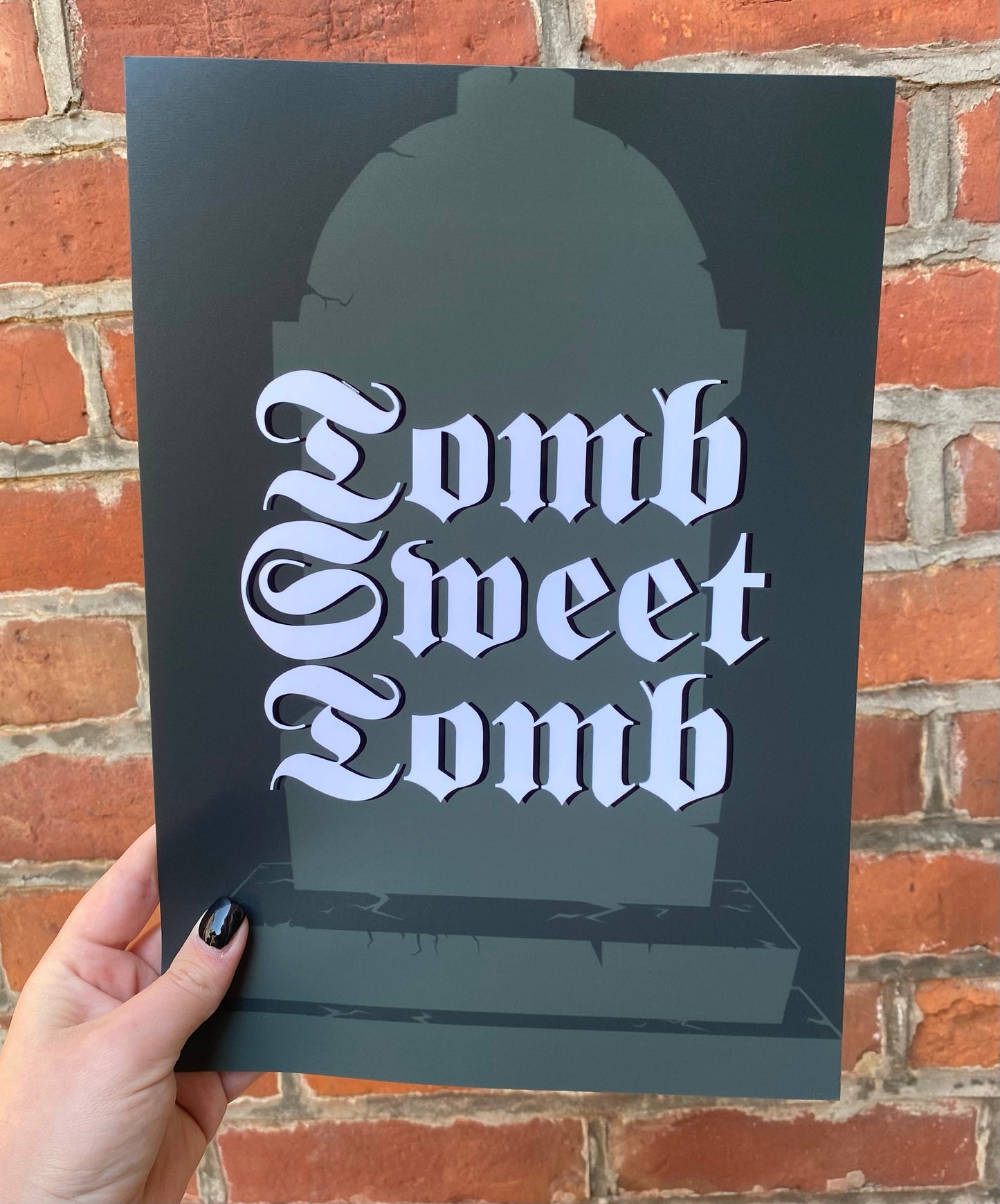 Tomb Sweet Tomb Print, Halloween Decor, Horror Gift, Horror Decor, Horror Print, Spooky Decor, Spooky Art, Gothic Home, Goth