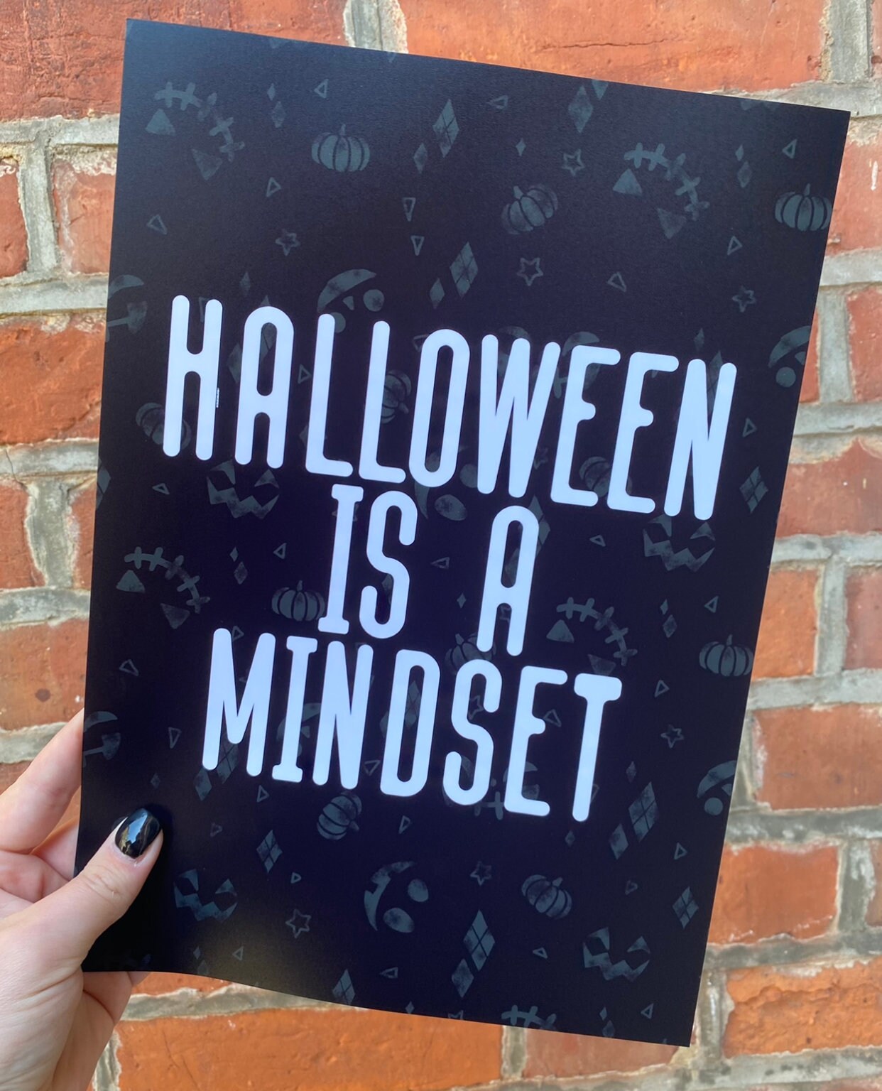Halloween Is A Mindset Print, Halloween Decor, Horror Gift, Horror Decor, Horror Print, Spooky Decor, Spooky Art, Gothic Home