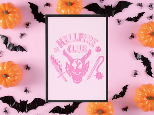 Stranger Club Inspired Print, Halloween Decor, Horror Gift, Horror Decor, Horror Print, Spooky Decor, Spooky Art