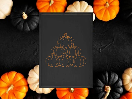 Pumpkins, Pumpkin Print, Halloween Decor, Horror Gift, Horror Decor, Horror Print, Spooky Decor, Spooky Art