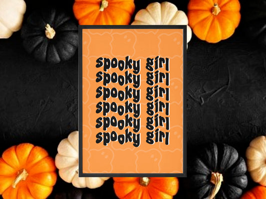 Spooky Girl, Spooky Girl Print, Halloween Decor, Horror Gift, Horror Decor, Horror Print, Spooky Decor, Spooky Art