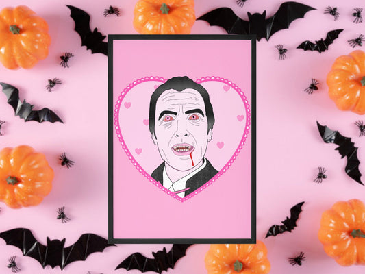 Dracula Inspired Print, Halloween Decor, Horror Gift, Horror Decor, Horror Print, Spooky Decor, Horror Movies, Horror Art, Bela Lugosi