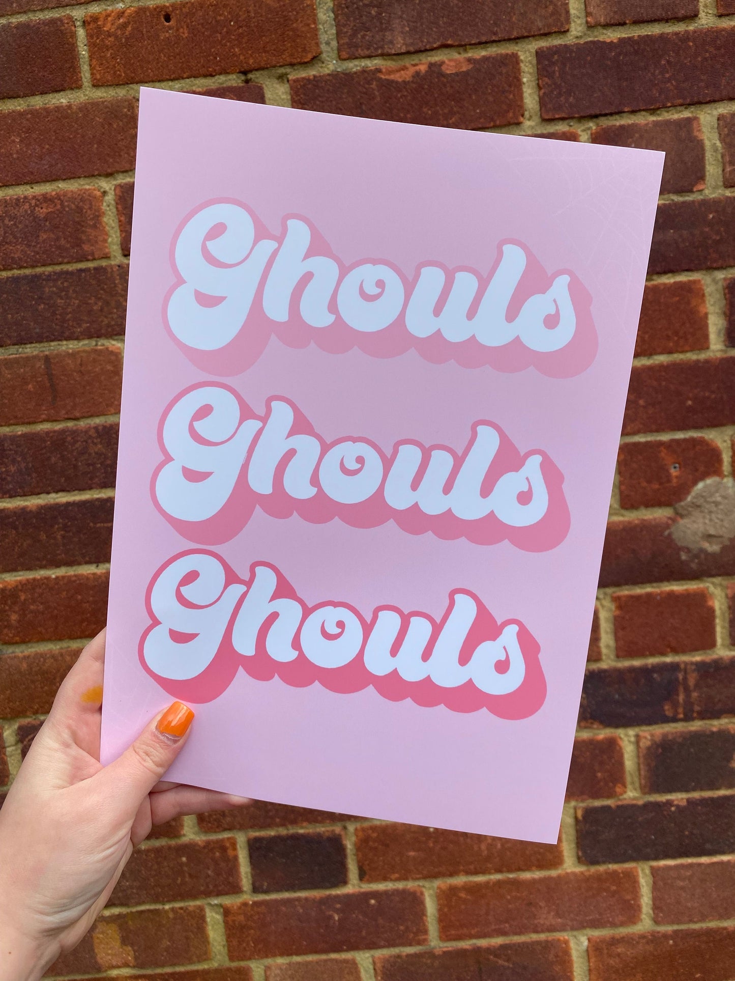 Pink Ghoul Print, Halloween Decor, Horror Gift, Horror Decor, Horror Print, Spooky Decor, Spooky Art, Pink Halloween
