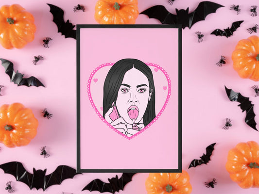 Jennifer's Body Inspired Print, Halloween Decor, Horror Gift, Horror Decor, Horror Print, Spooky Decor, Spooky Art